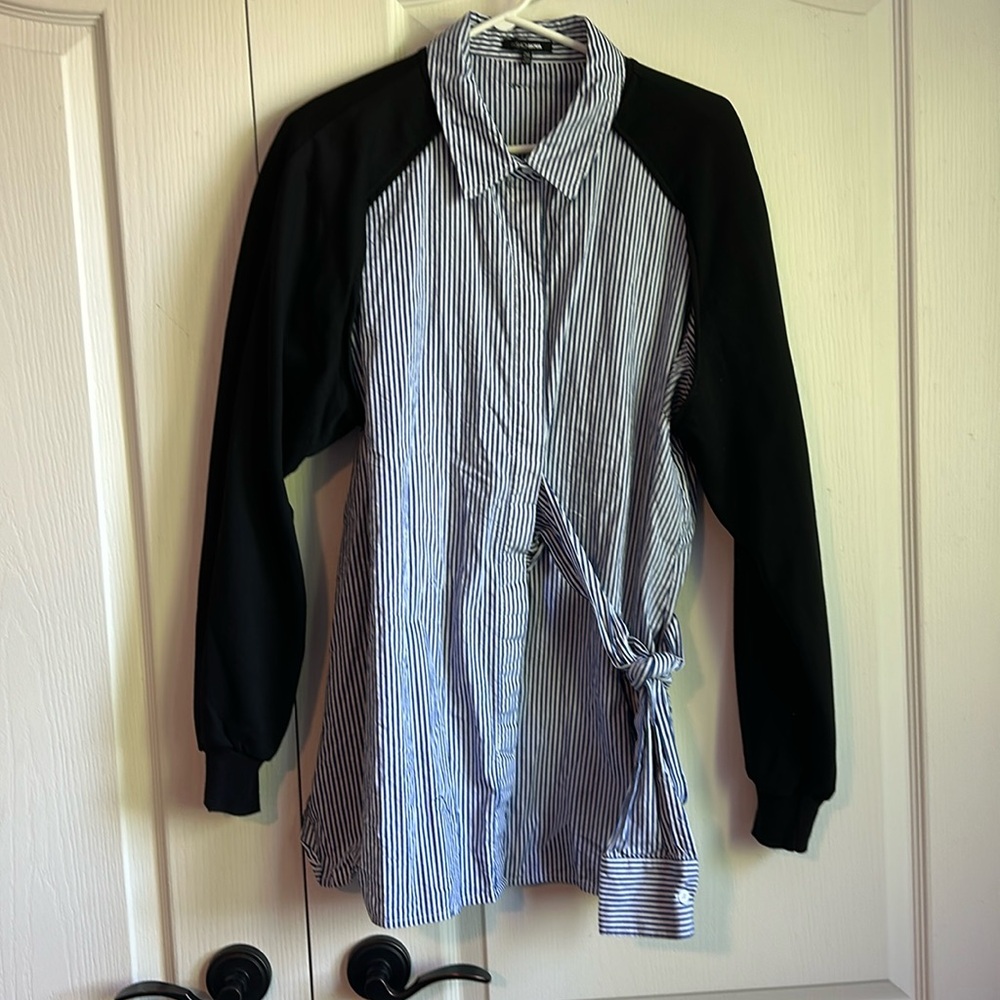 Fashion Nova button up/sweater remix